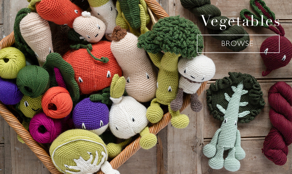 Garden vegetables crochet patterns play food christmas dinner